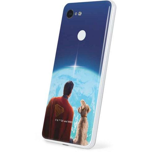 Superman 2025 Superman & Krypto watch the Earth Google Pixel 3 Skin
